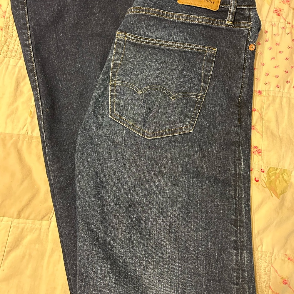 American Eagle Outfitters Dark Blue Relaxed Jeans
